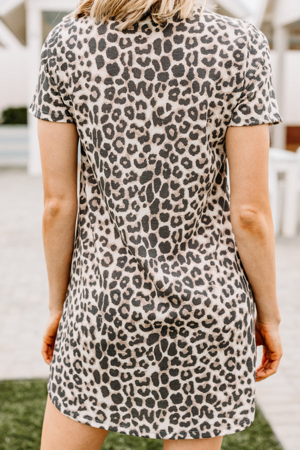 leopard t-shirt dress