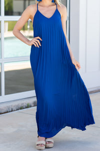Warm Summer Nights Royal Blue Maxi Dress