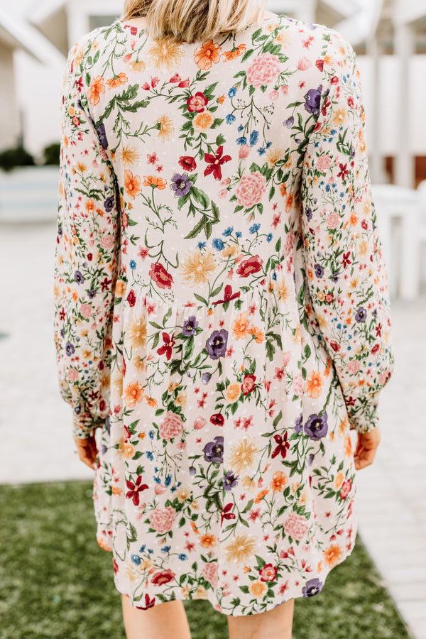 bold floral dress