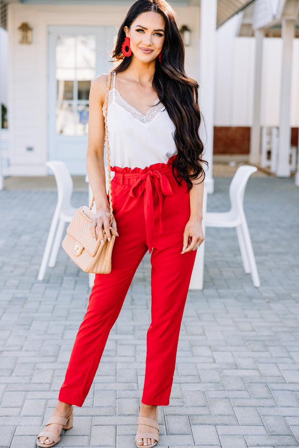 vibrant paperbag pants