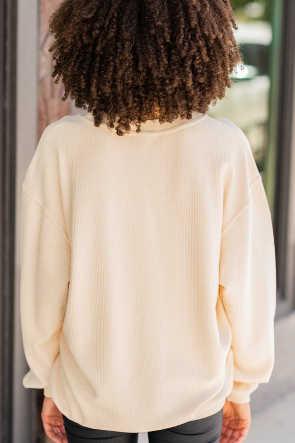 You're So Classic Natural Corded Sweatshirt – Shop the Mint