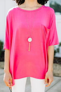 bright oversized top