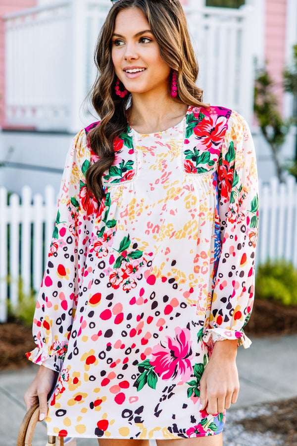 Feeling Compelled Cream White Mixed Print Dress – Shop the Mint Feeling Compelled Cream White Mixed Print Dress – Shop the Mint