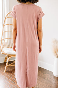 ribbed midi dress