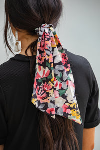 floral scrunchie scarf