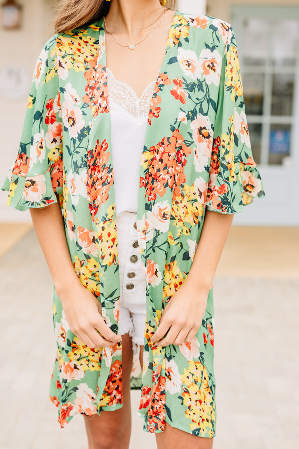 floral bright kimono