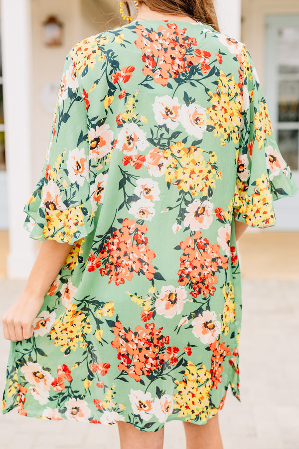 floral bright kimono