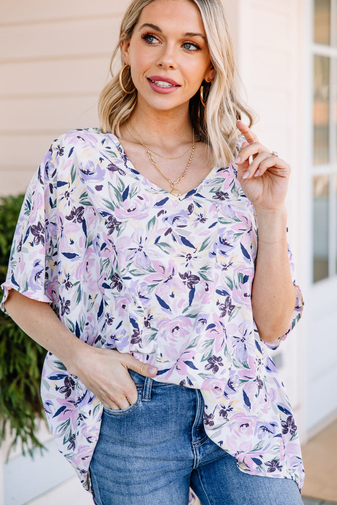 Better Than Ever Lavender Purple Floral Top – Shop the Mint