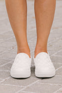 Trendy White Quilted Sneakers - Versatile White Sneakers â Shop the Mint
