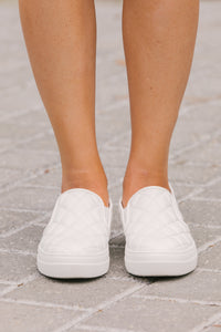 Crushin' White Quilted Sneakers