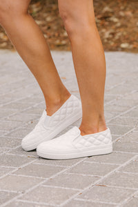 Crushin' White Quilted Sneakers