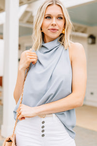 gray cowl neck tank