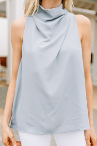 gray cowl neck tank