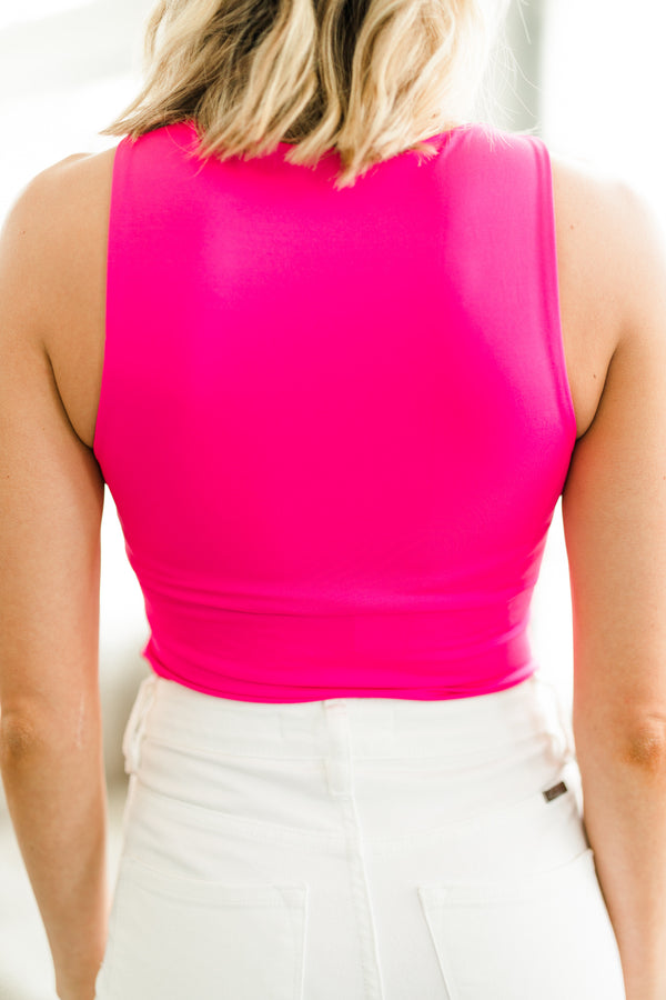 vibrant pink bodysuit