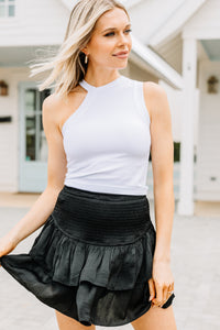 asymmetrical white crop top