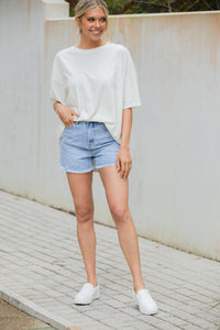 white distressed top