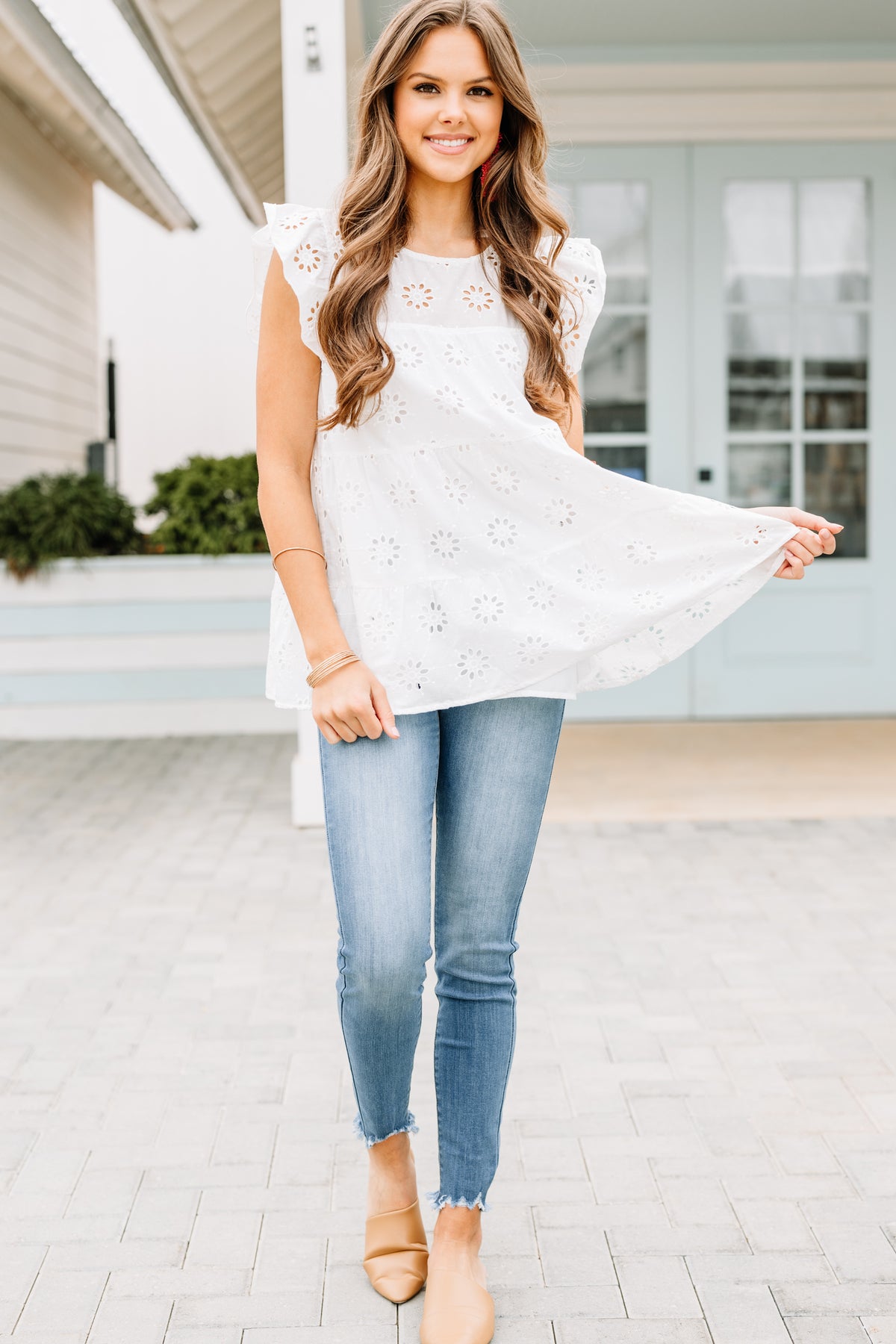 Sweet Personalities White Eyelet Blouse – Shop the Mint