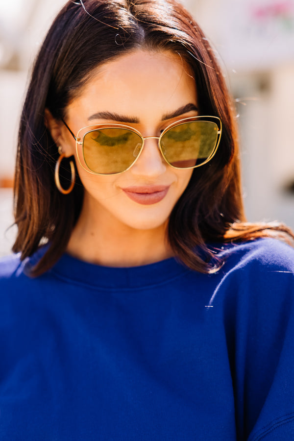 Golden Hour Gold Sunglasses