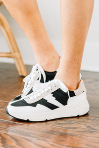 In A Flash Black Lighting Bolt Sneakers