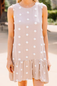 textured polka dot dress