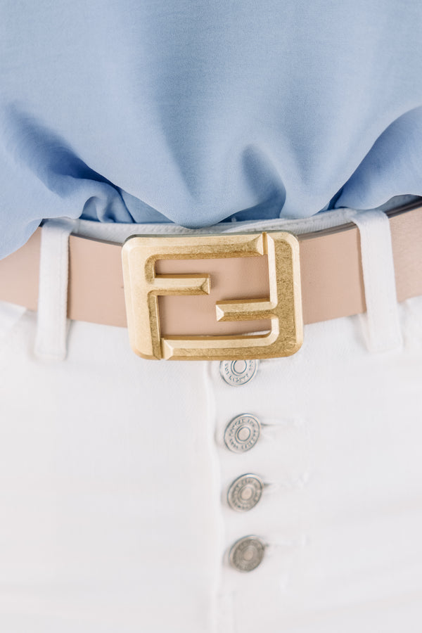 Feel Your Love Taupe Brown Belt
