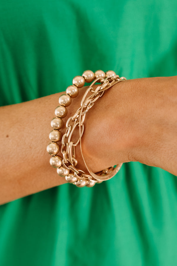 multi-strand chain bracelet
