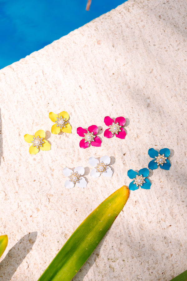 Do Your Part Turquoise Flower Earrings