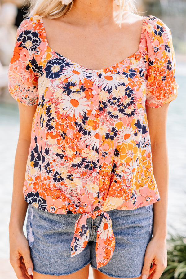 bold floral top