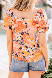 bold floral top