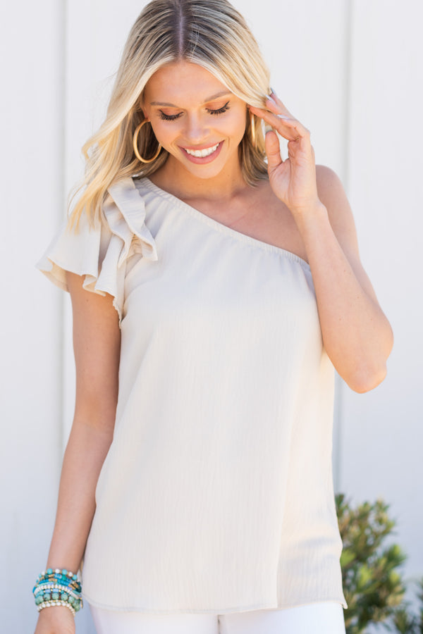 ruffle one shoulder blouse