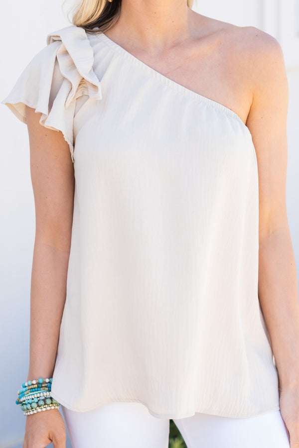 ruffle one shoulder blouse