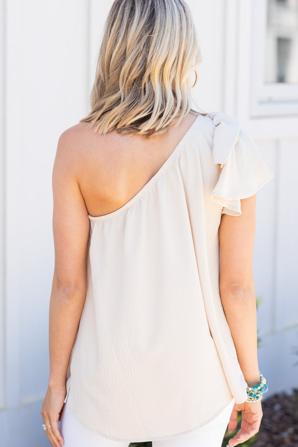 ruffle one shoulder blouse