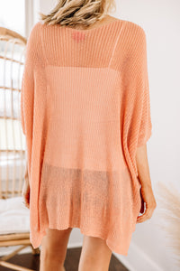 loose knit pink sweater