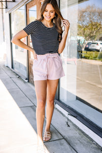 Everyday Happiness Blush Pink Linen Shorts