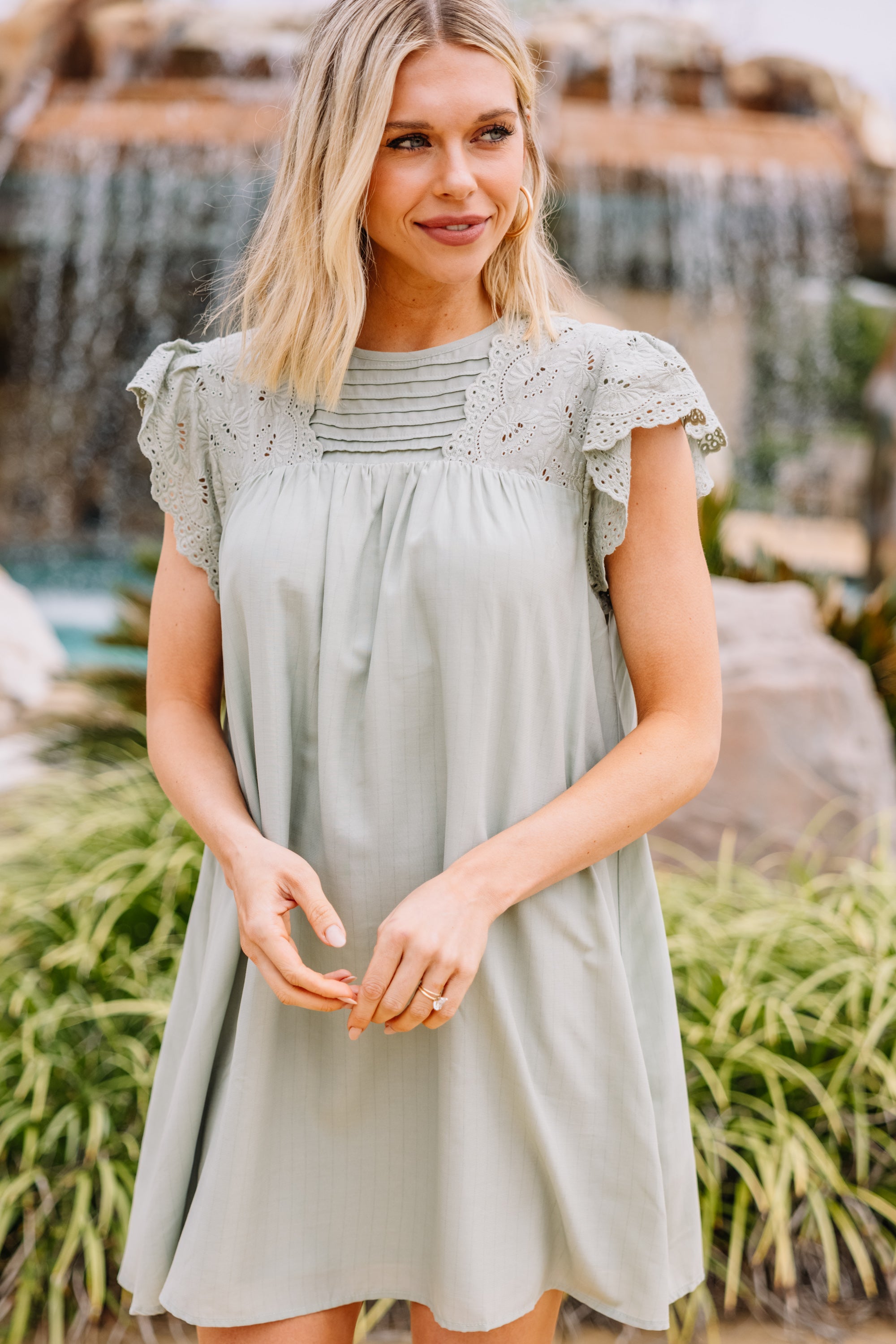 Previous Moss Green Babydoll Dress Feminine Cute Dresses Shop The Mint