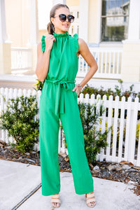 vibrant green trendy jumpsuit