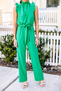 vibrant green trendy jumpsuit