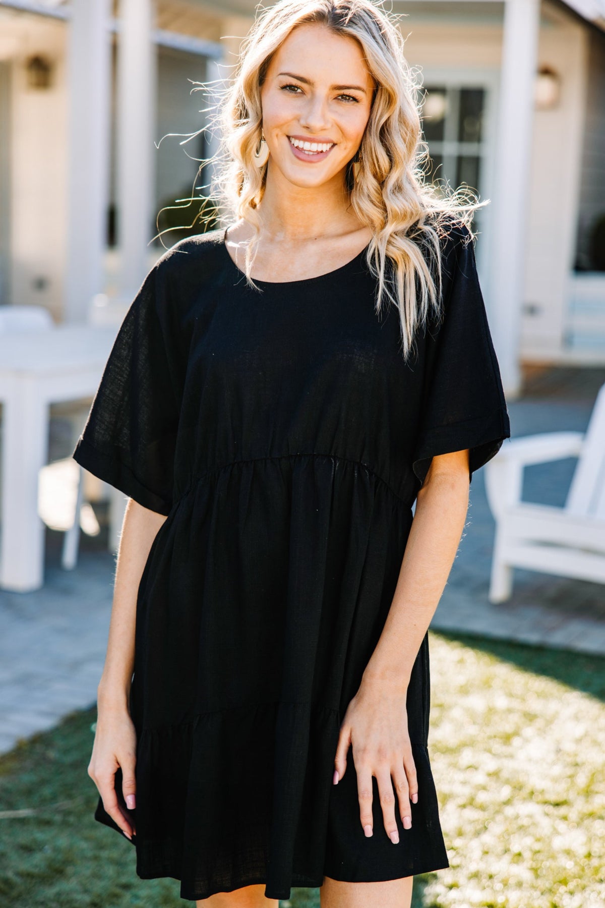 Show Your Heart Black Linen Dress – Shop the Mint