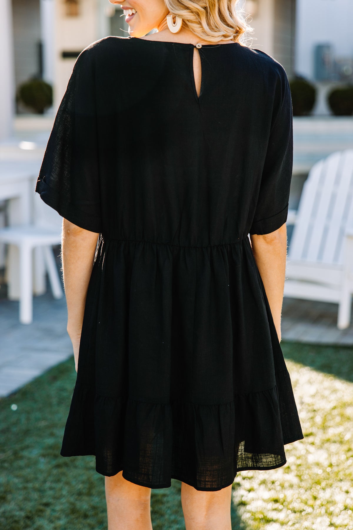 Show Your Heart Black Linen Dress – Shop the Mint