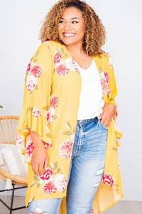 bold yellow kimono