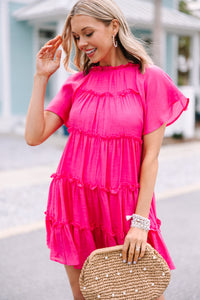 Where It All Begins Fuchsia Pink Babydoll Dress