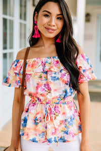 off shoulder floral top