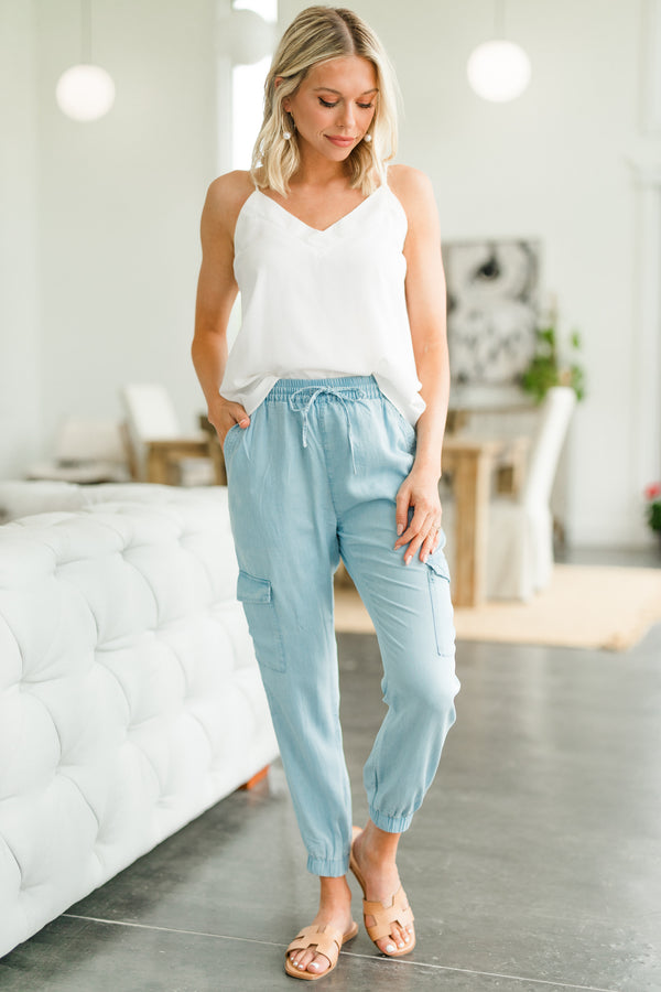 chambray joggers