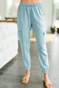 chambray joggers