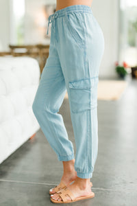 chambray joggers