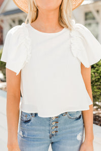 ruffled short sleeve top