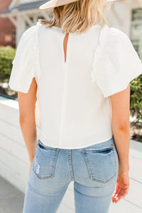 ruffled short sleeve top