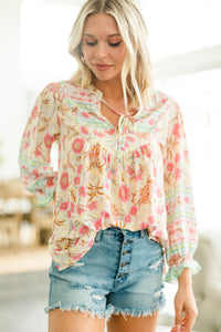 floral boho blouse