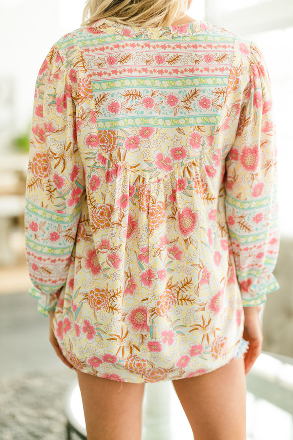 floral boho blouse