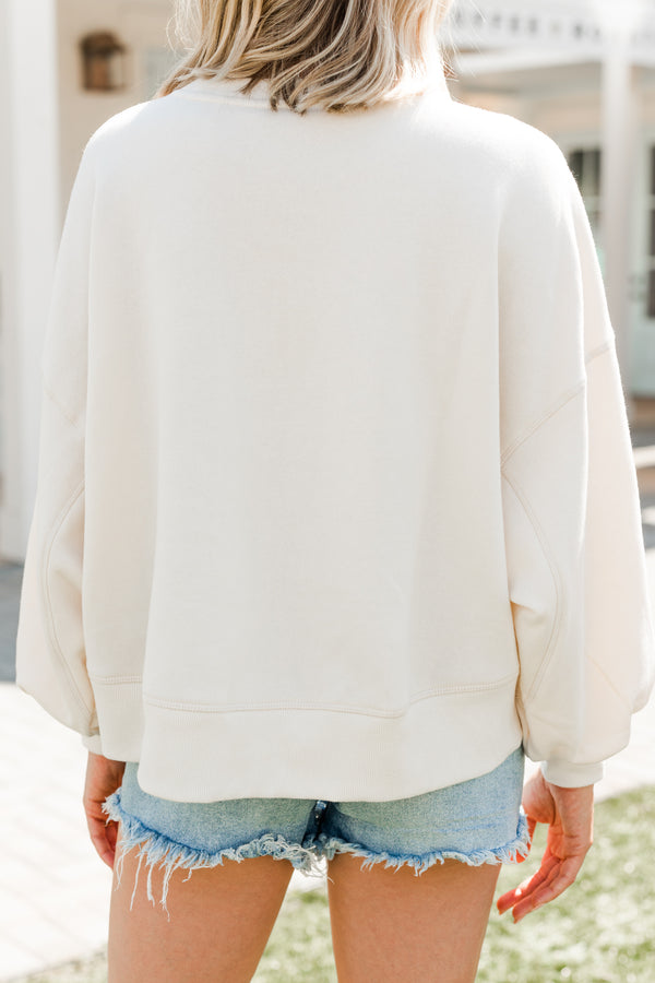 solid white pullover